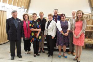 In photo from left: Trainers Rev. Ken Davy and Christine Macey, graduates Rev. Jan Brodie, Margaret Harris and  Rev. Lynnette Lightfoot, trainer Glenda Prosser, graduate Rebecca Chapman, trainer Rev. Earle Williams, graduate Julie Eder. Absent: Trainer Rev. Ken Light.